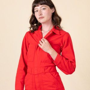 Big Bud Press Everyday Jumpsuit Mustang Red - Size S